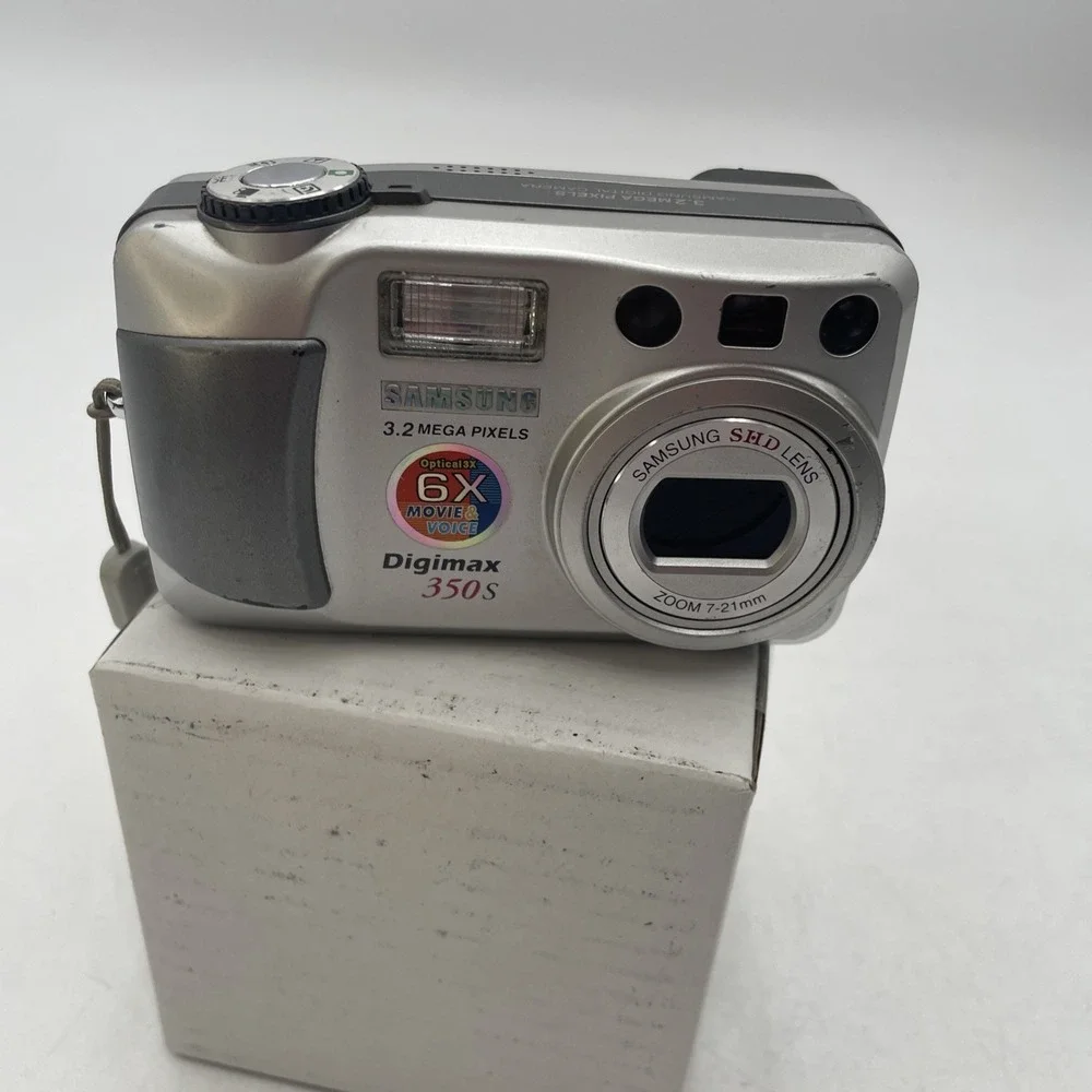 Samsung Digimax 350S 3.2 MP Digital Camera 7.2 Zoom+Batteries+SD Card-TESTED